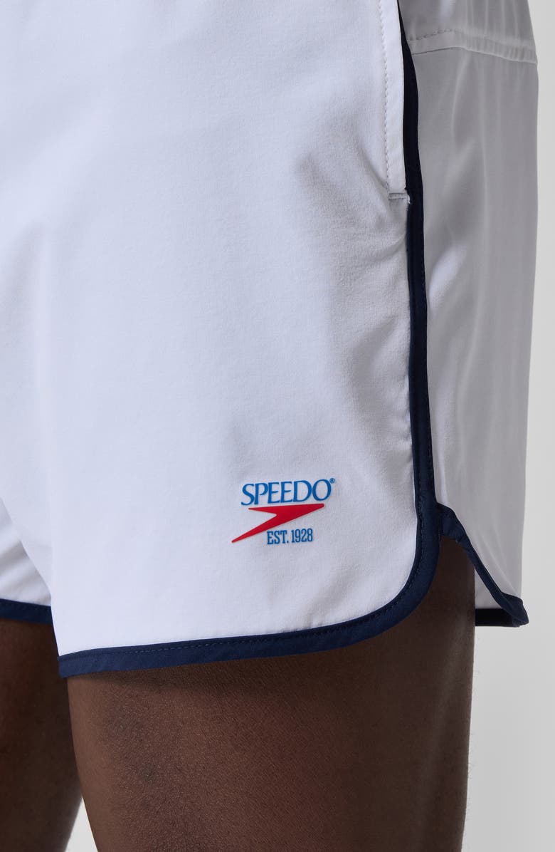 Speedo<sup>®</sup> Logo Volley 16-Inch Swim Trunks, Alternate, color, White