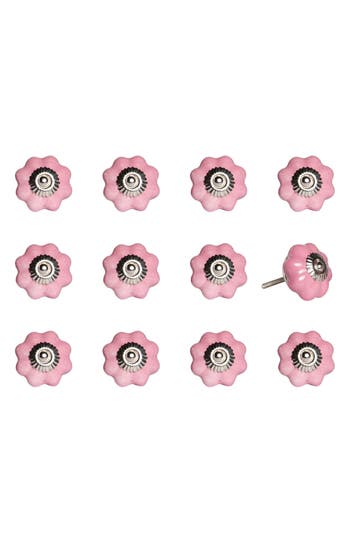 Kinetic 12-pack Knobs In Wavy Pink Silver
