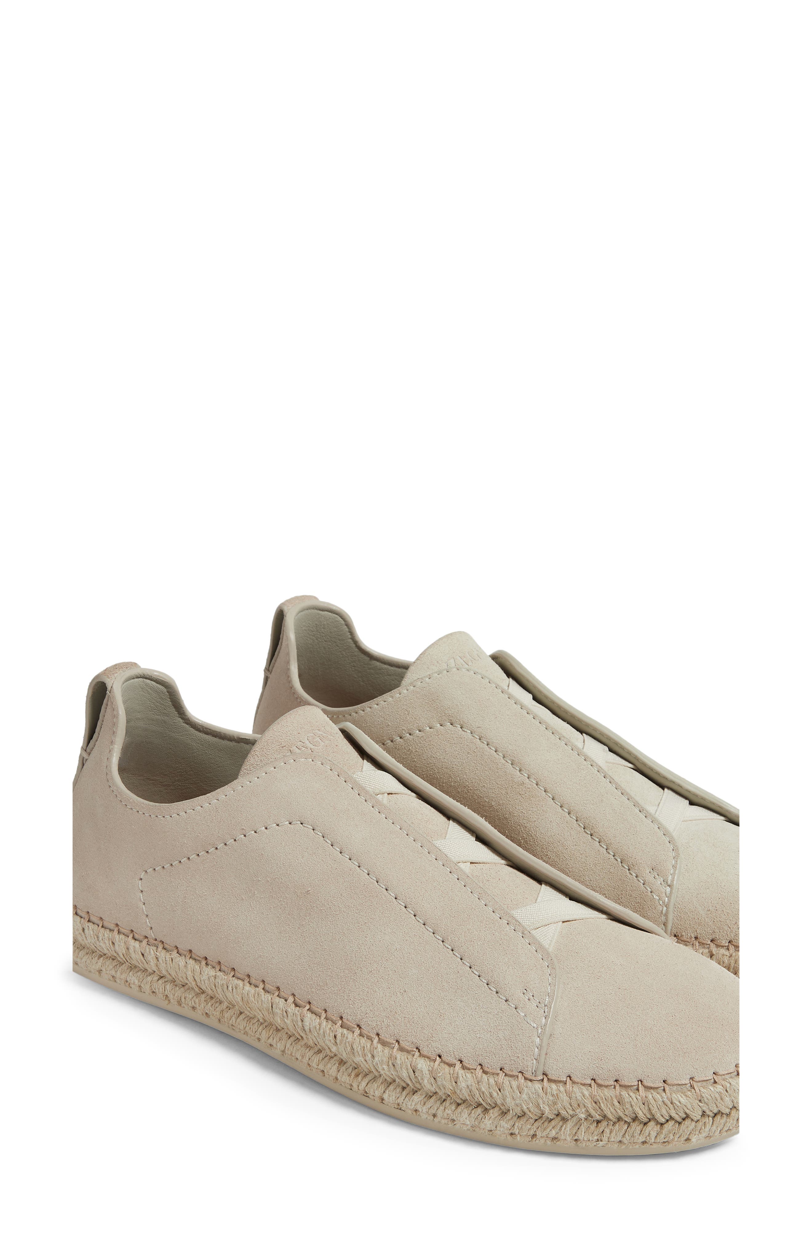 ZEGNA Triple Stitch Espadrille Slip-On Sneaker, Alternate, color, 