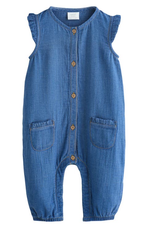 Denim Frill Romper (Baby)