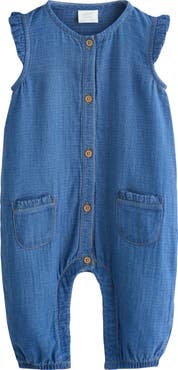 NEXT Denim Frill Romper