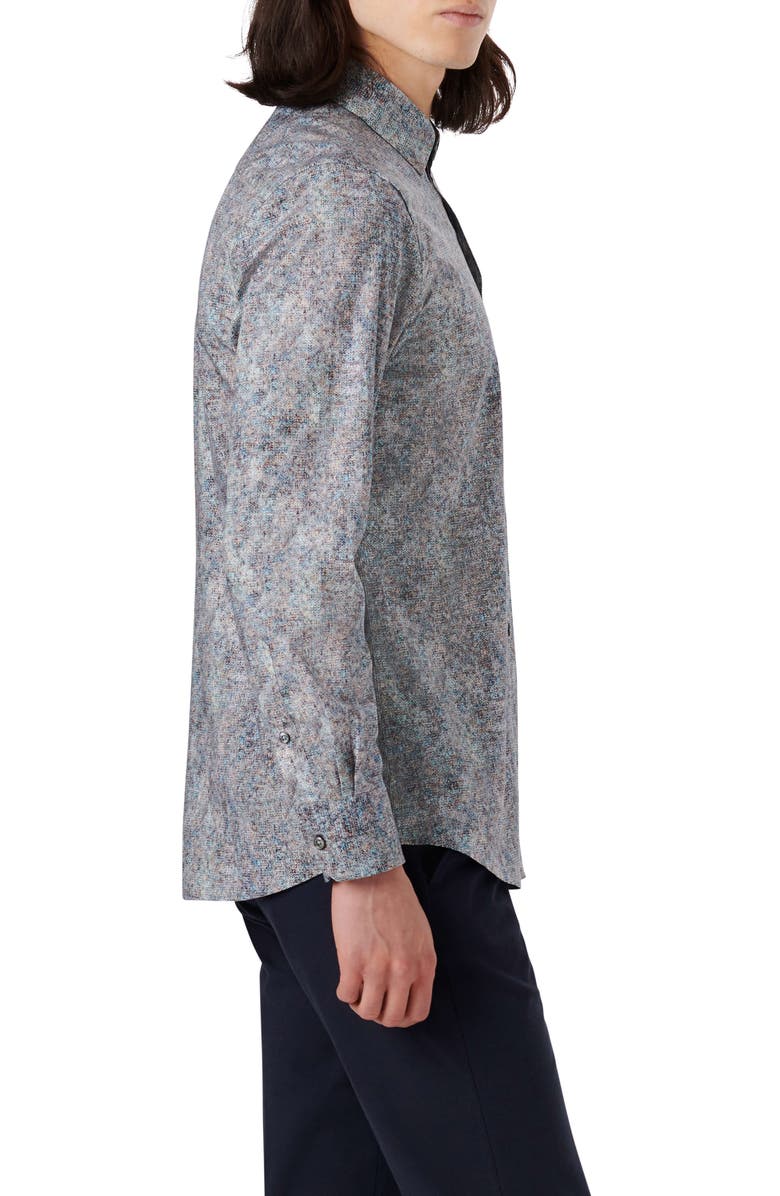 Bugatchi Julian Shaped Fit Stretch Button-Up Shirt, Alternate, color,