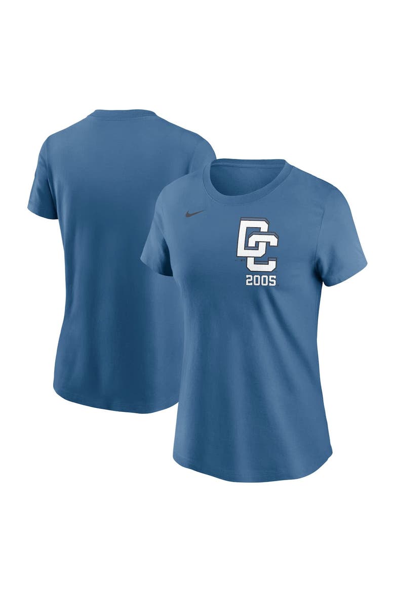 Women's Nike Blue Washington Nationals 2025 City Connect Wordmark T-Shirt, Alternate, color, Blue