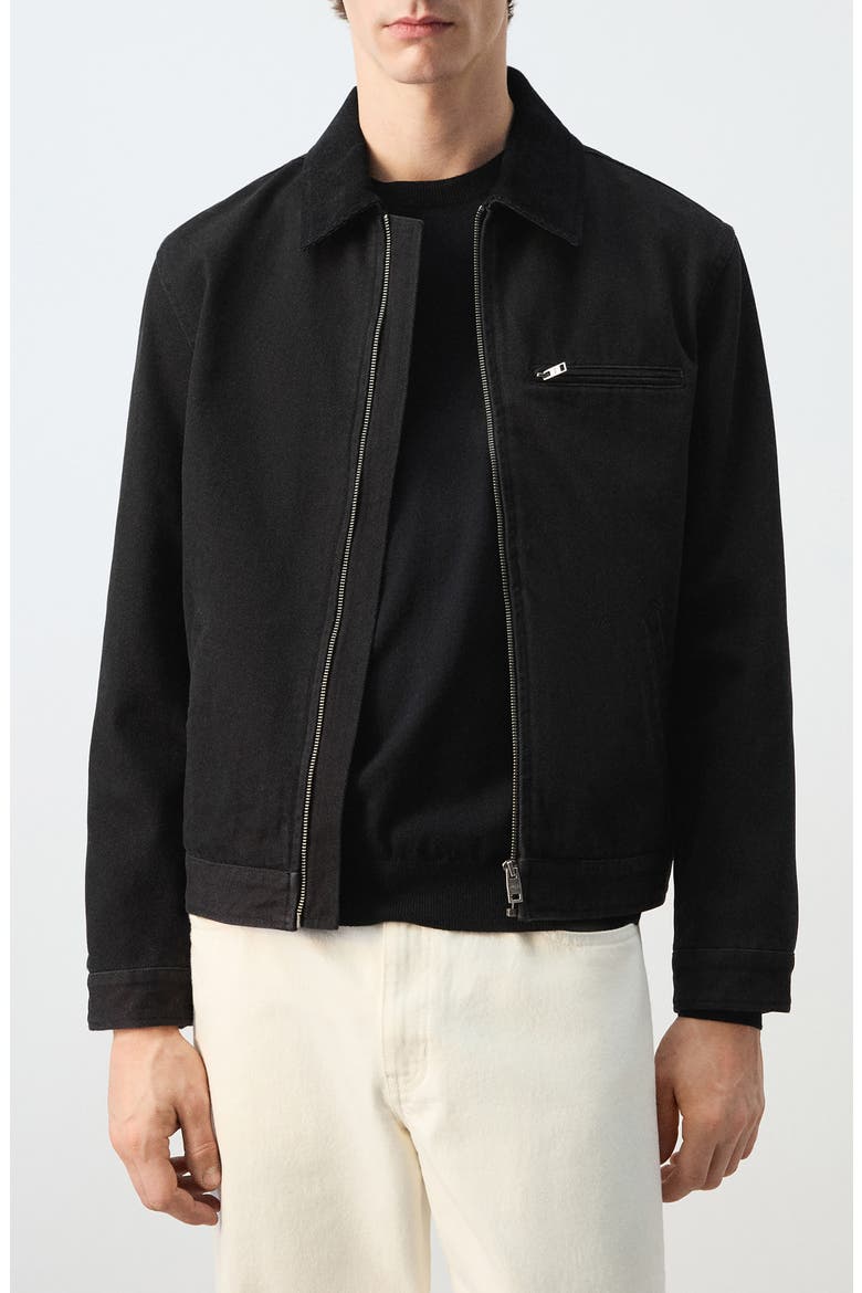 Cotton Corduroy Jacket, Main, color, BLACK DENIM