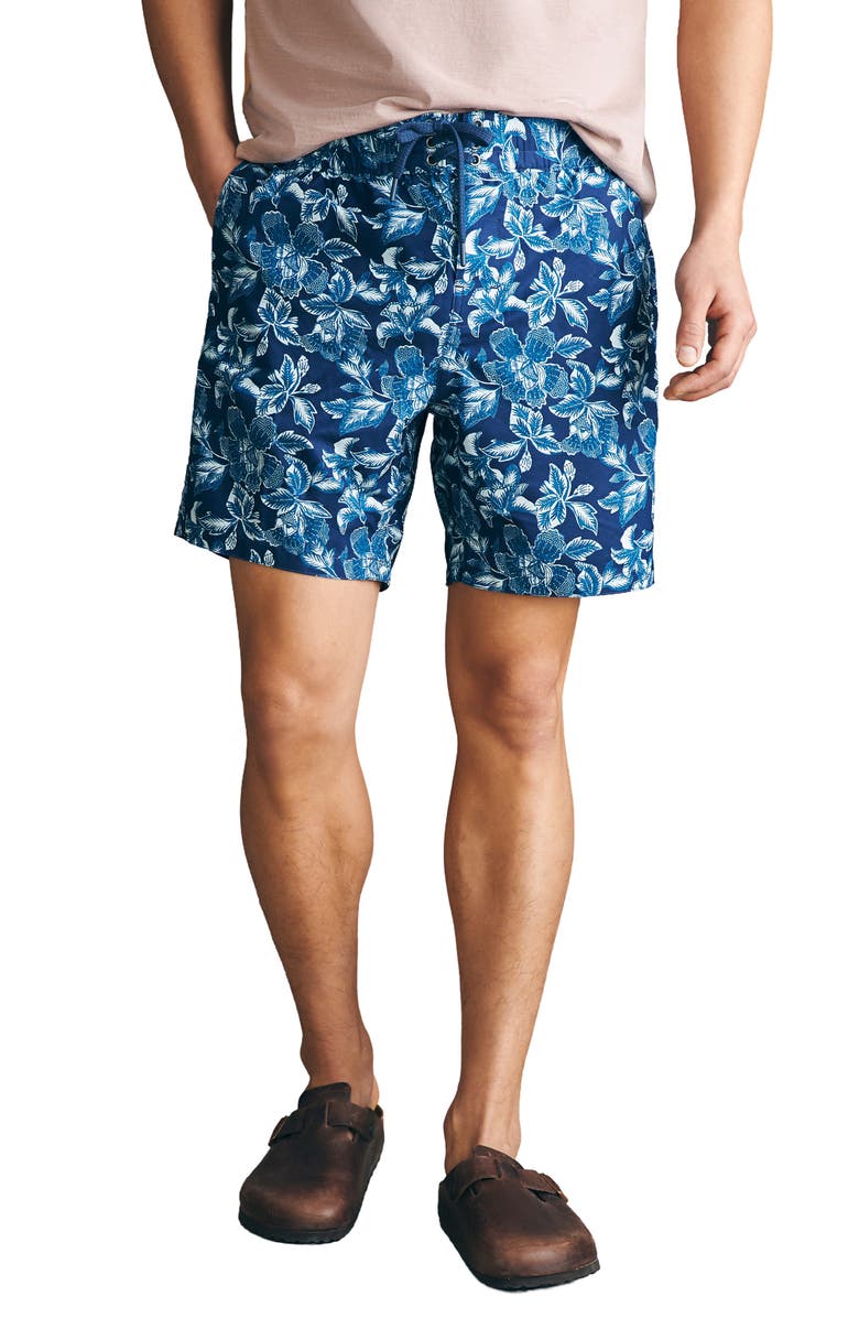 Faherty Sunwashed Board Shorts, Main, color, Majolica Frosty Bloom