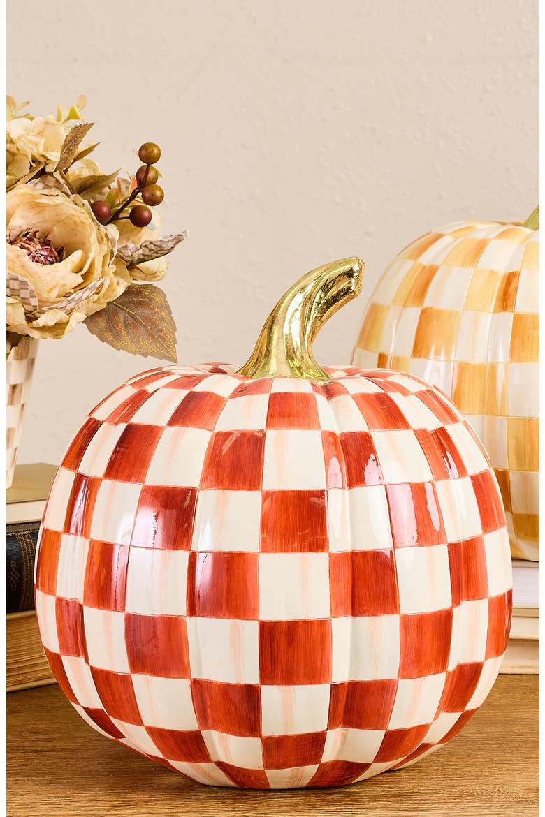 Paprika Check Pumpkin, Alternate, color, RED