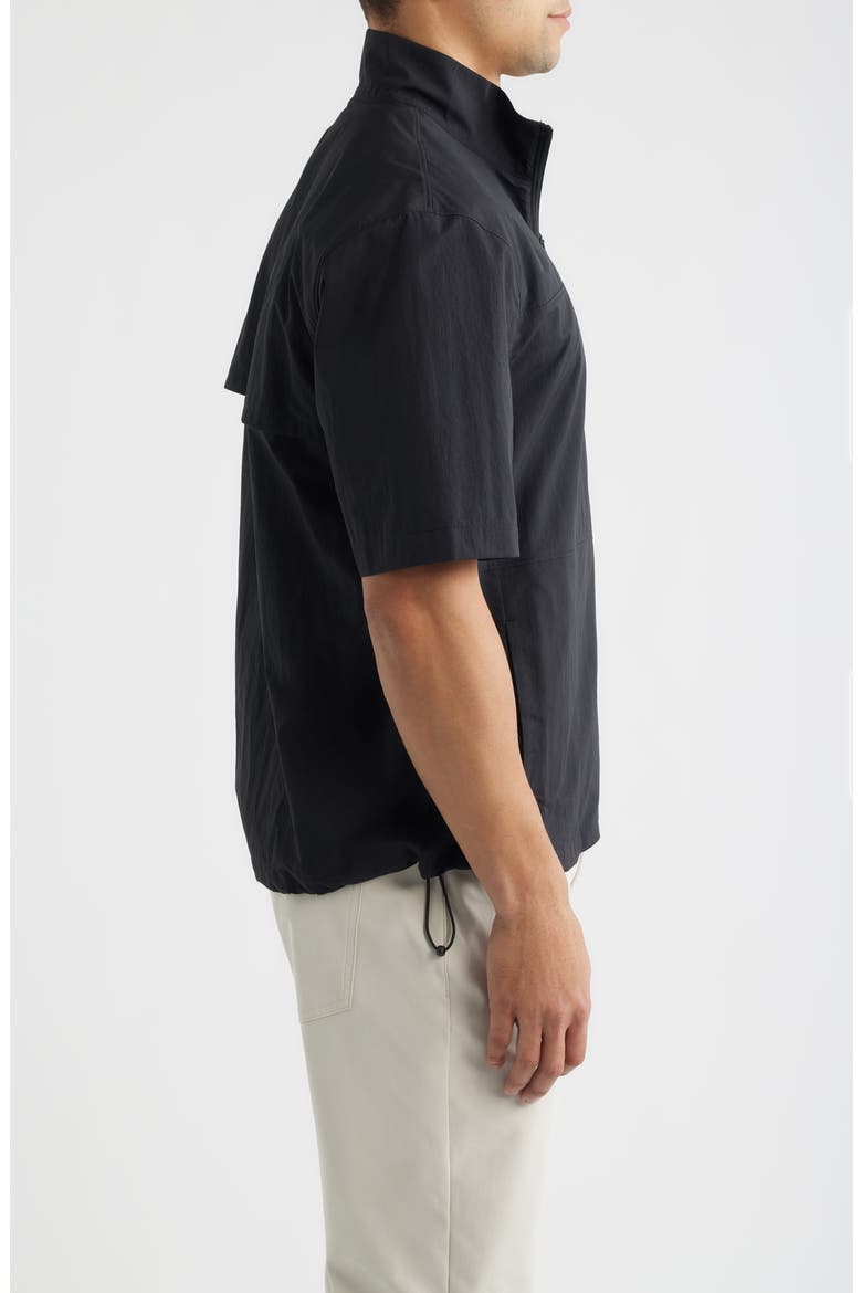Golf Pro Short Sleeve Quarter Zip Top, Alternate, color, BLACK