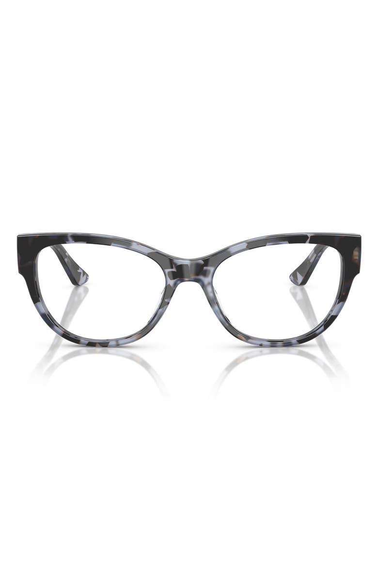 VOGUE 53mm Cat Eye Optical Glasses, Main, color, Blue Tort