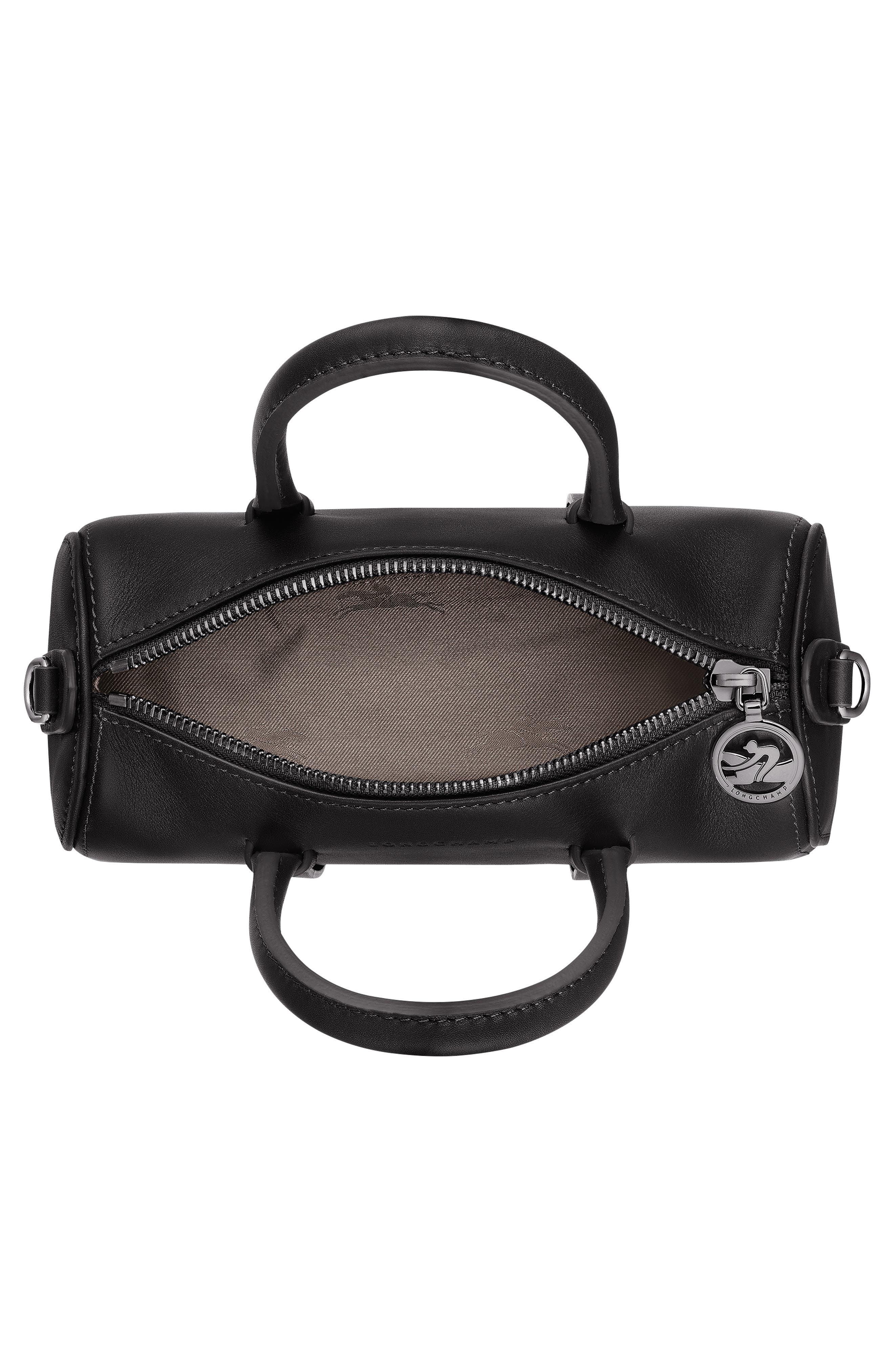 Longchamp Small Day Leather Bowling Bag, Alternate, color, Black