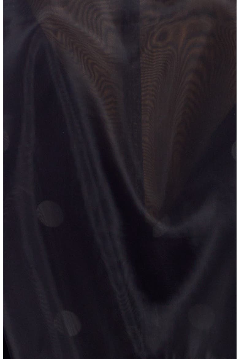 Sheer Organza Trench Coat, Alternate, color, BLACK