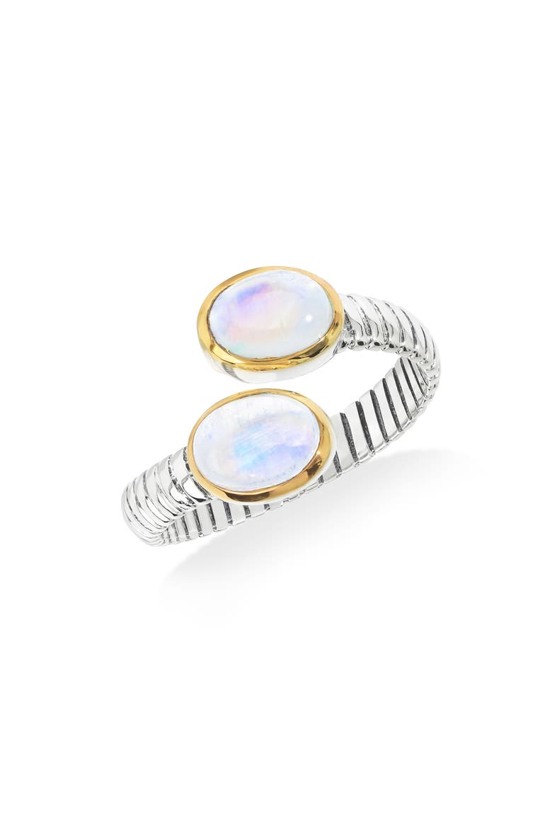 Moonstone Bypass Ring, Main, color, BLUE