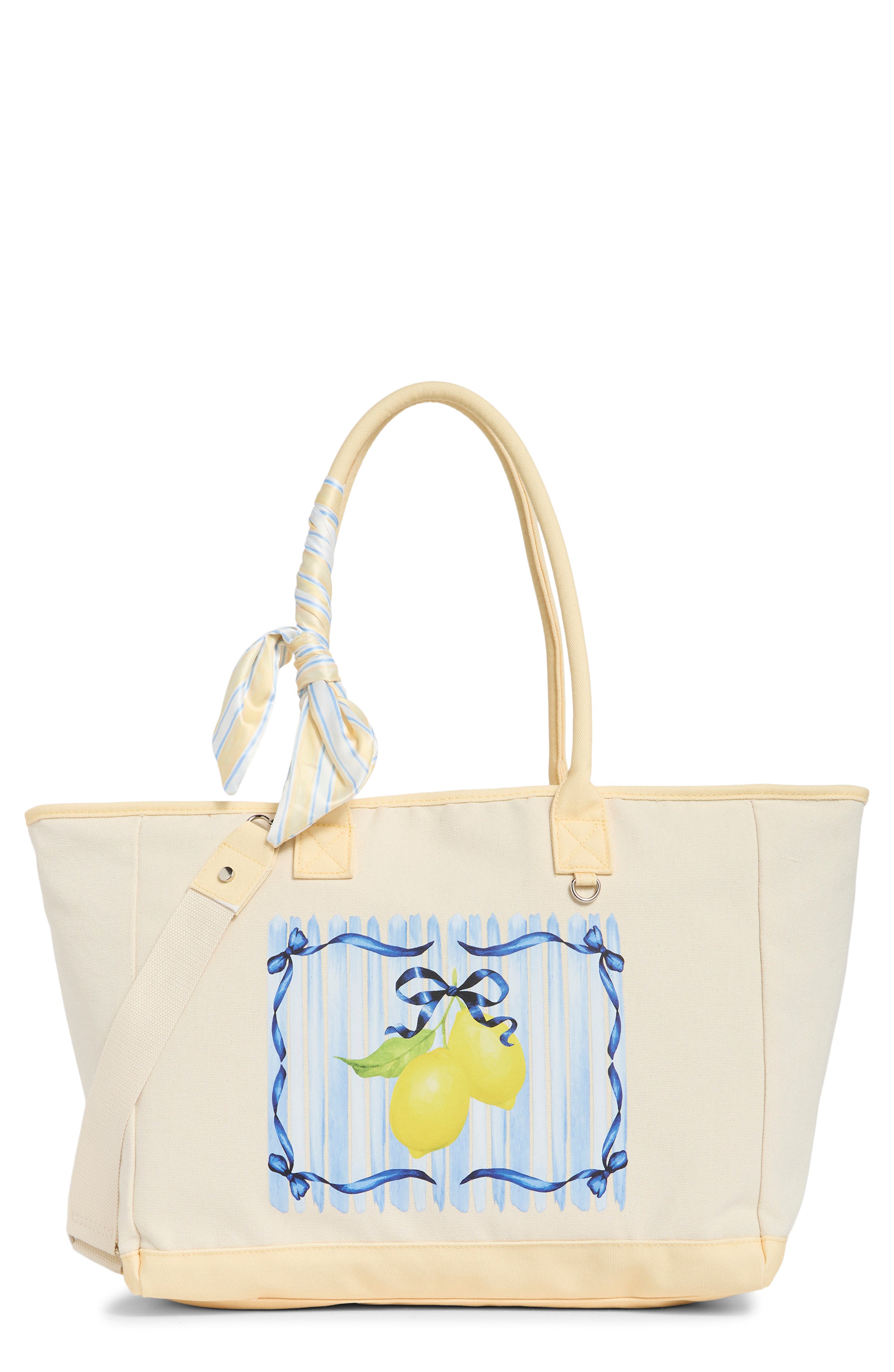 Madden Girl Lemon Graphic Canvas Tote