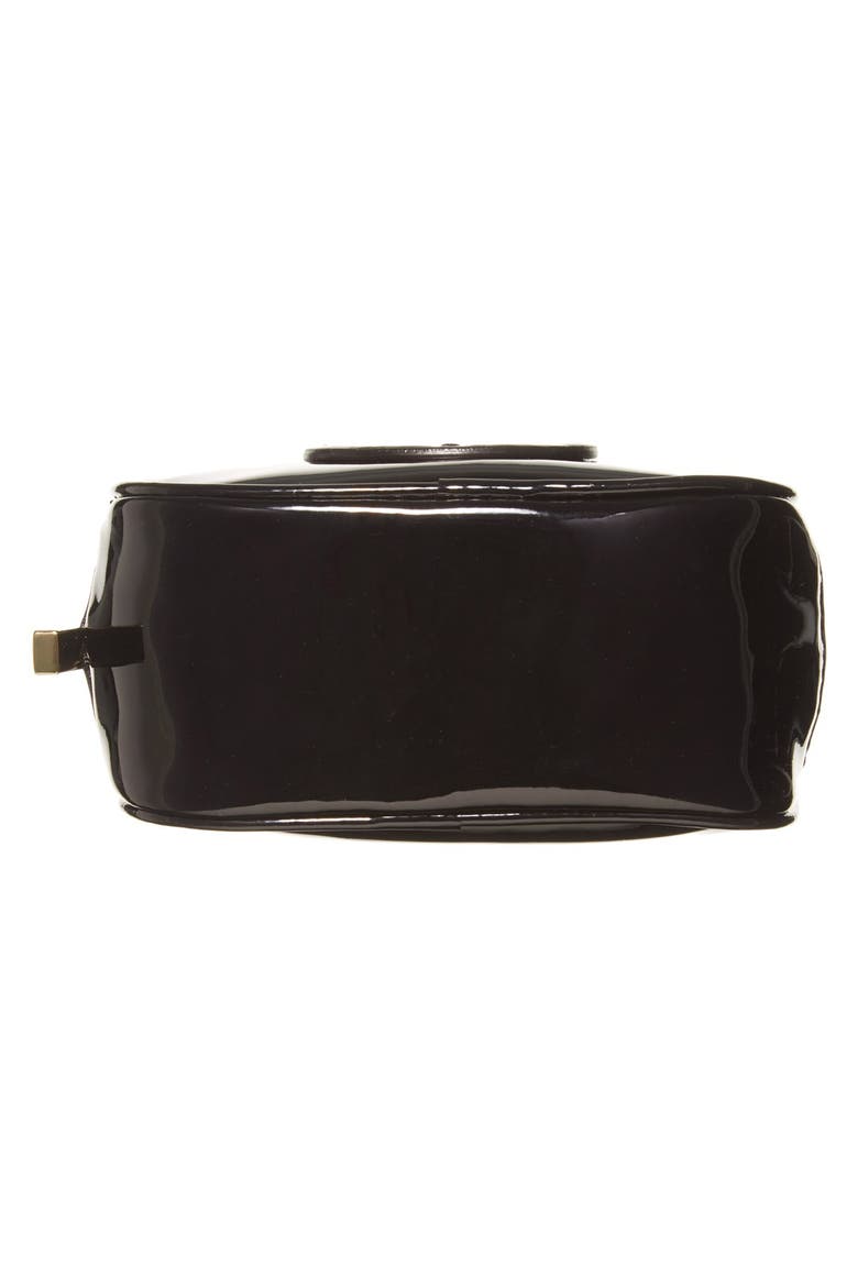 'Small' Patent Cosmetics Case, Alternate, color, BLACK/ BLACK