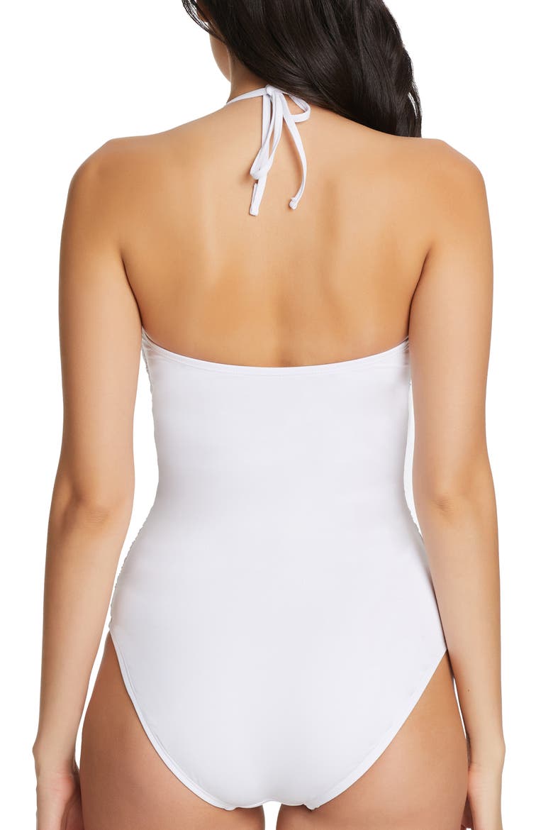 Kore Bandeau One-Piece Swimsuit, Alternate, color, WHITE