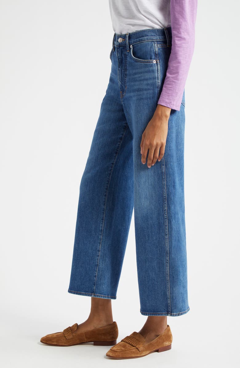 Veronica Beard Taylor High Waist Crop Wide Leg Jeans, Alternate, color, Serendipity