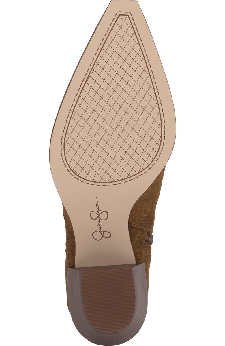 Jessica Simpson Helvona Pointed Toe Bootie, Alternate, color, Safari Brown