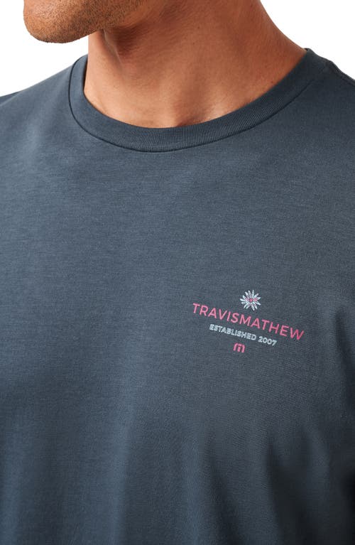 Travismathew Piece Of Paradise Graphic T-shirt In Mood Indigo/vintage Indigo