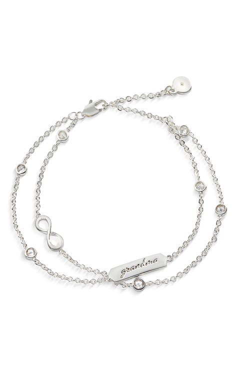 Grandma' Infinity Chain Bracelet, Adjustable