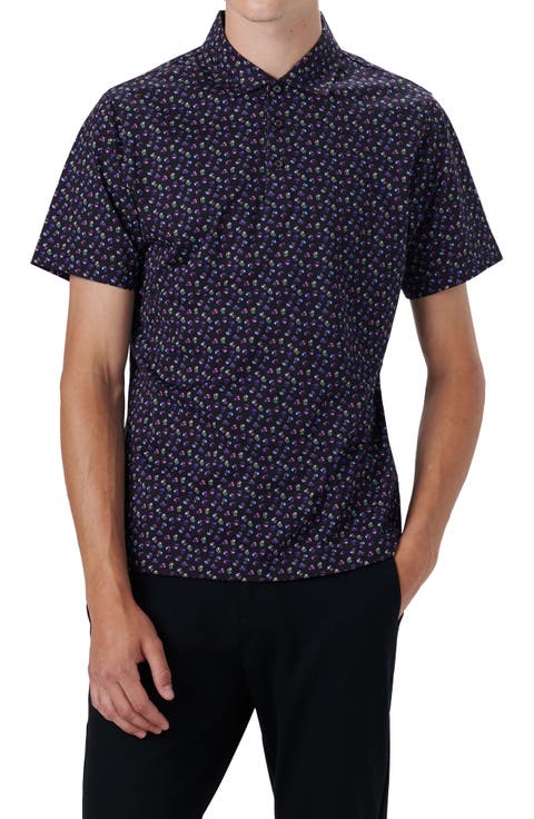 OoohCotton® Skull Print Short Sleeve Polo