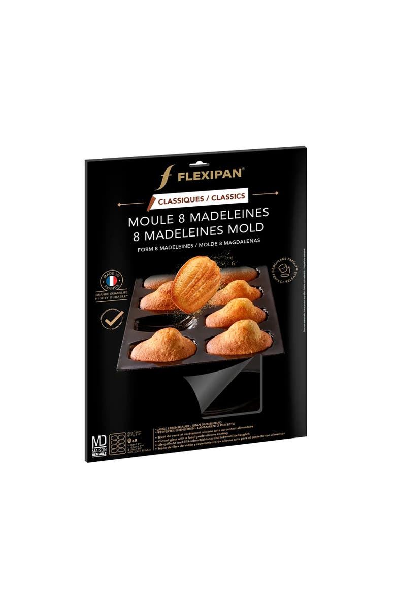 Silpat Flexipan 8 Madeleines Mold, Silicone, Alternate, color, Black
