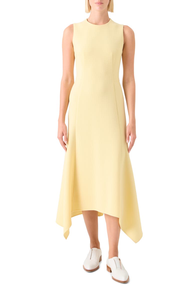 Wool Crepe Midi Dress, Main, color, SUN