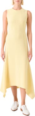 Akris Wool Crepe Midi Dress