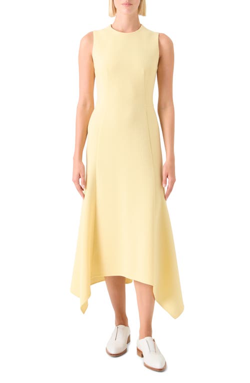 Akris Wool Crepe Midi Dress In Yellow