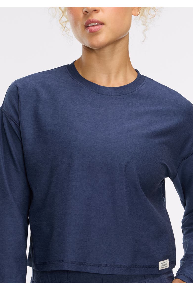 Dreamblend Crewneck Long Sleeve, Alternate, color, Navy Blue