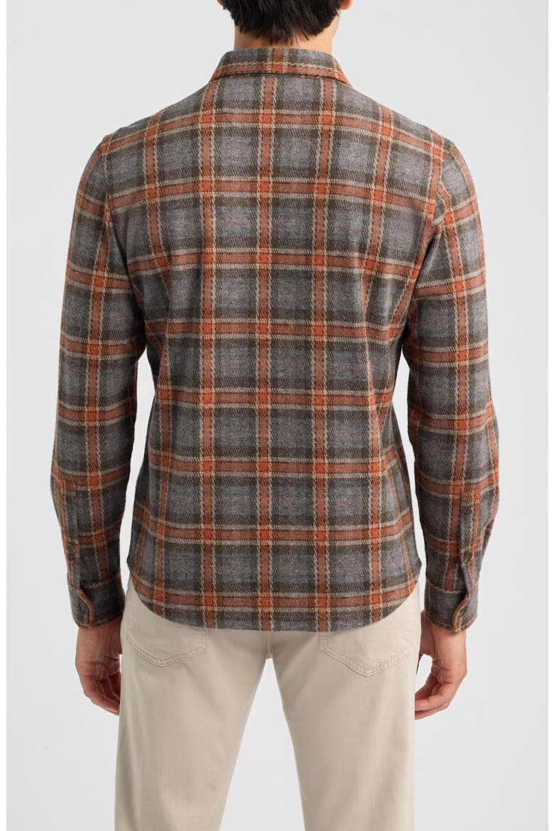 Downhill Pane Long Sleeve Button Up Shirt, Alternate, color, CHARCOAL