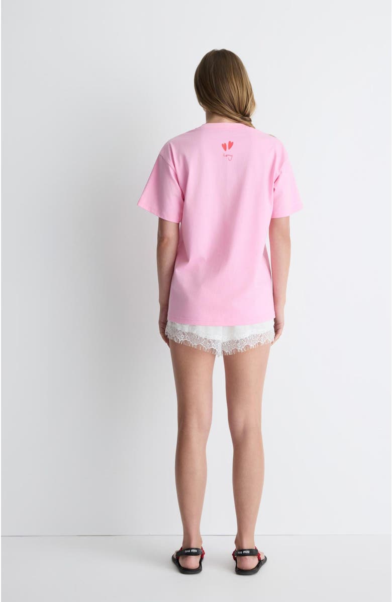Romy Love You To The Moon Back Tee, Alternate, color, Pink Print