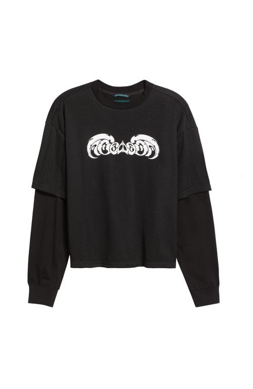 AFIELD OUT AFIELD OUT MESH JERSEY TOP 
