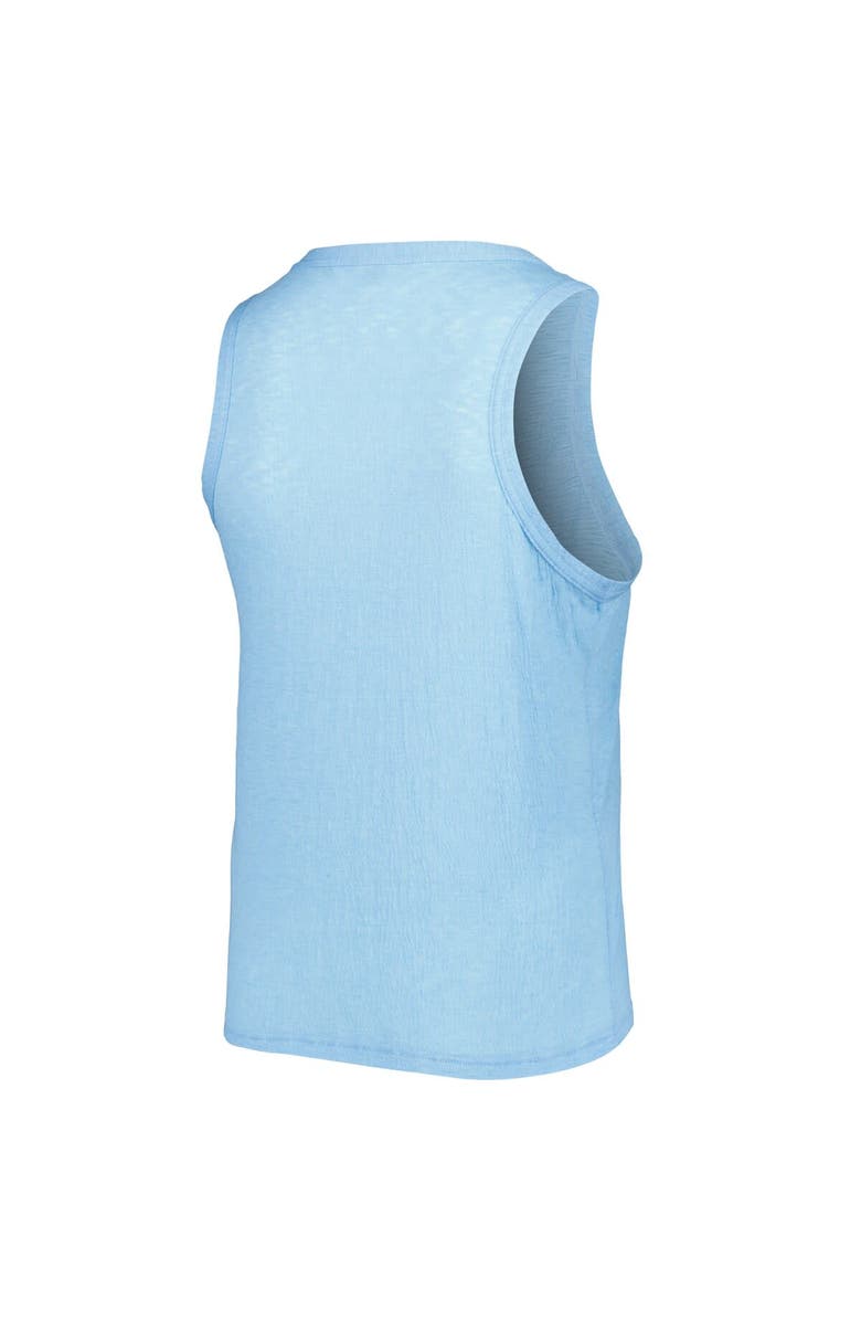 SOFT AS A GRAPE Women's Soft as a Grape Royal Texas Rangers Plus Size High Neck Tri-Blend Tank Top, Alternate, color, Royal