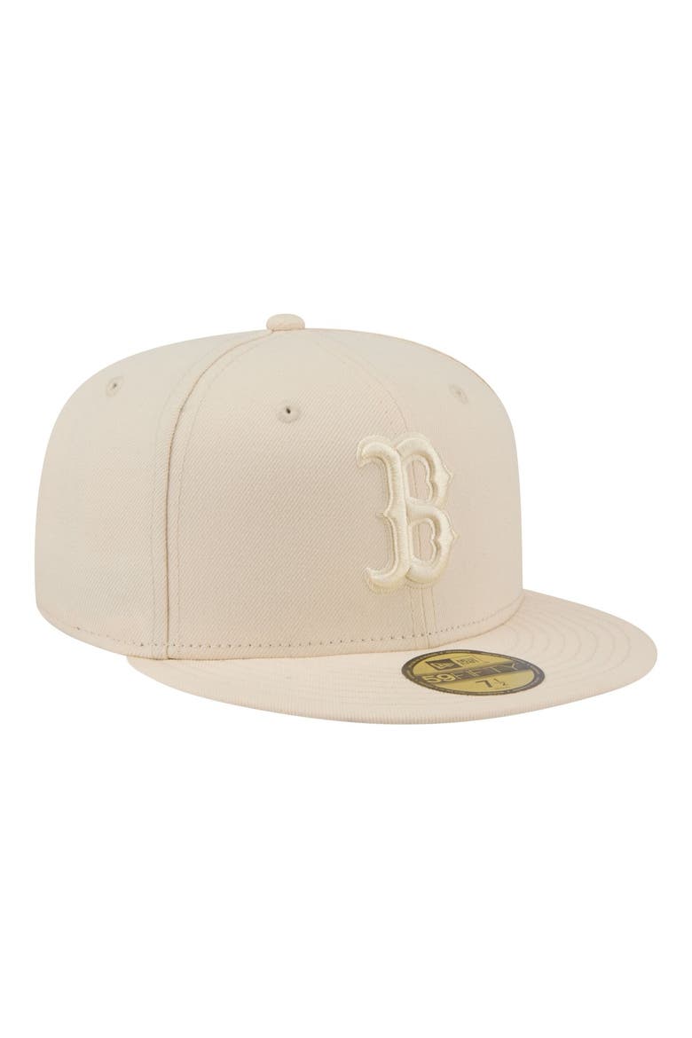 Men's New Era Cream Boston Red Sox Color Pack 59FIFTY Fitted Hat, Alternate, color, Cream