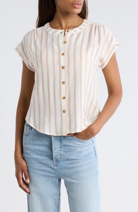 Stripe Button-Up Shirt