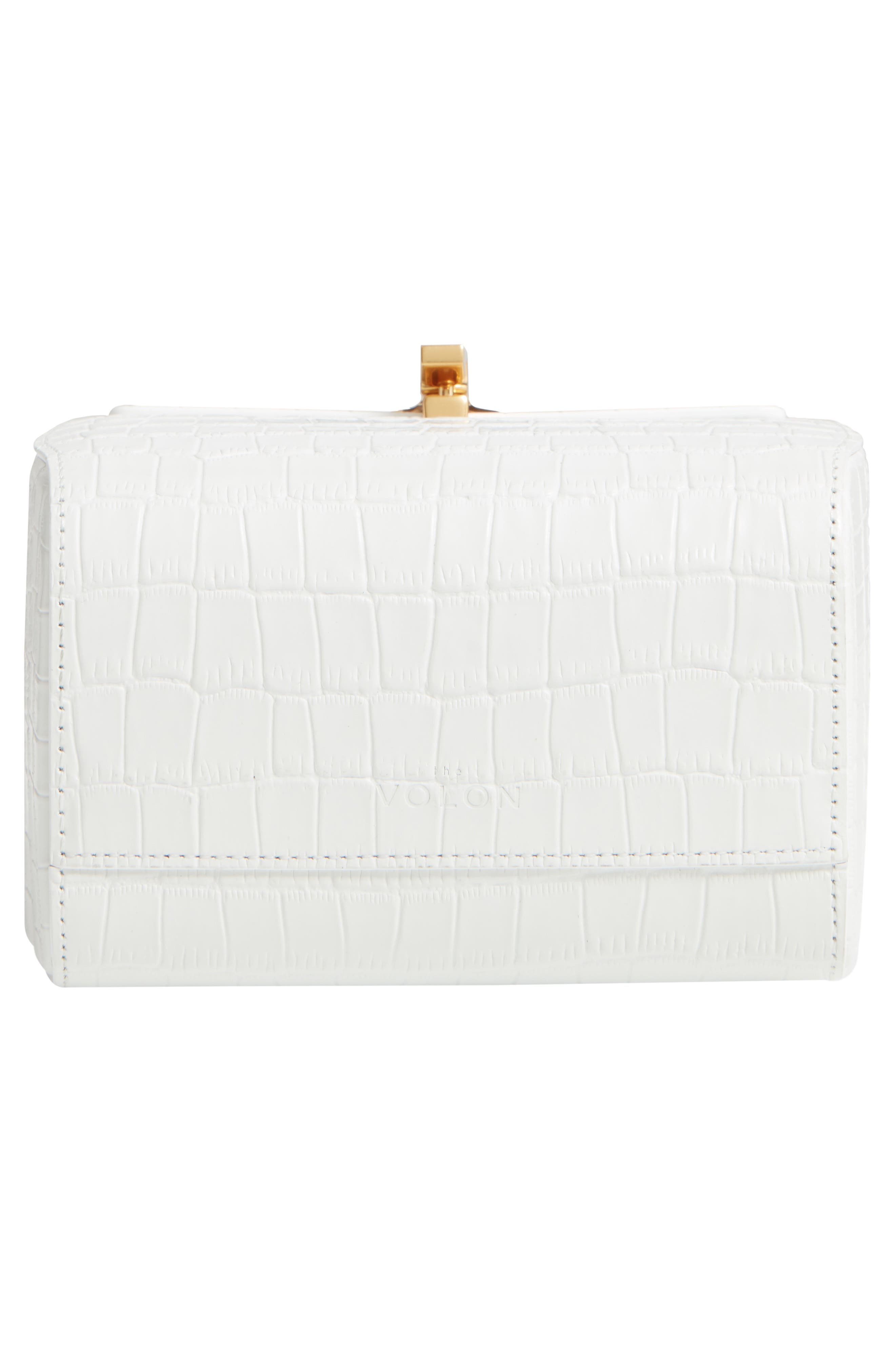 the VOLON PO Box Leather Box Bag, Alternate, color, 