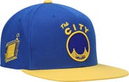 Mitchell & Ness Men's Mitchell & Ness Royal/Gold Golden State Warriors Hardwood Classics Snapback Hat