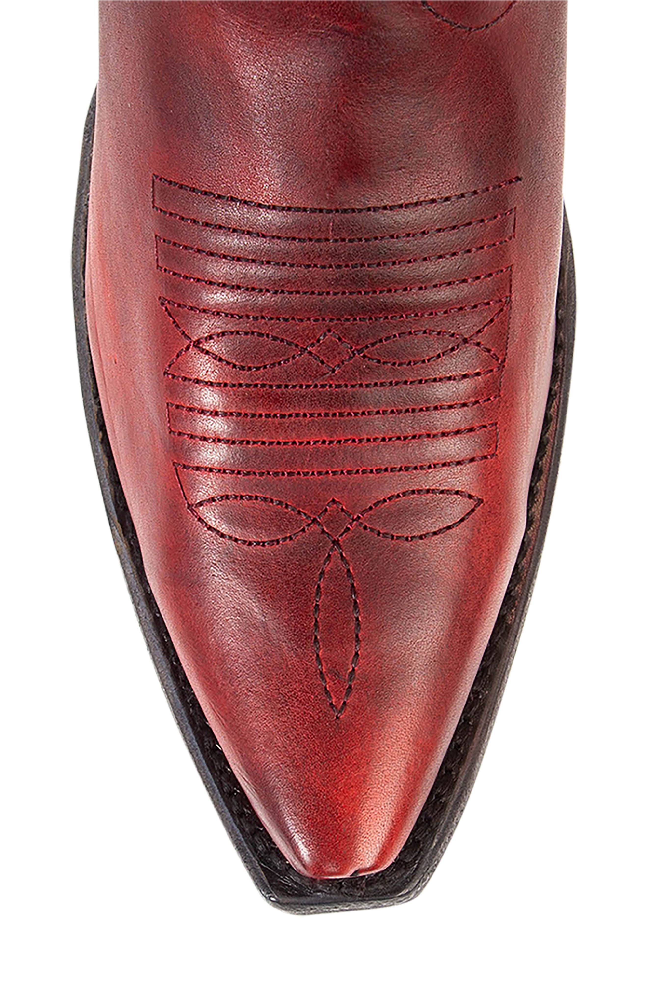 Woodland Leather Western Boot, Alternate, color, RED