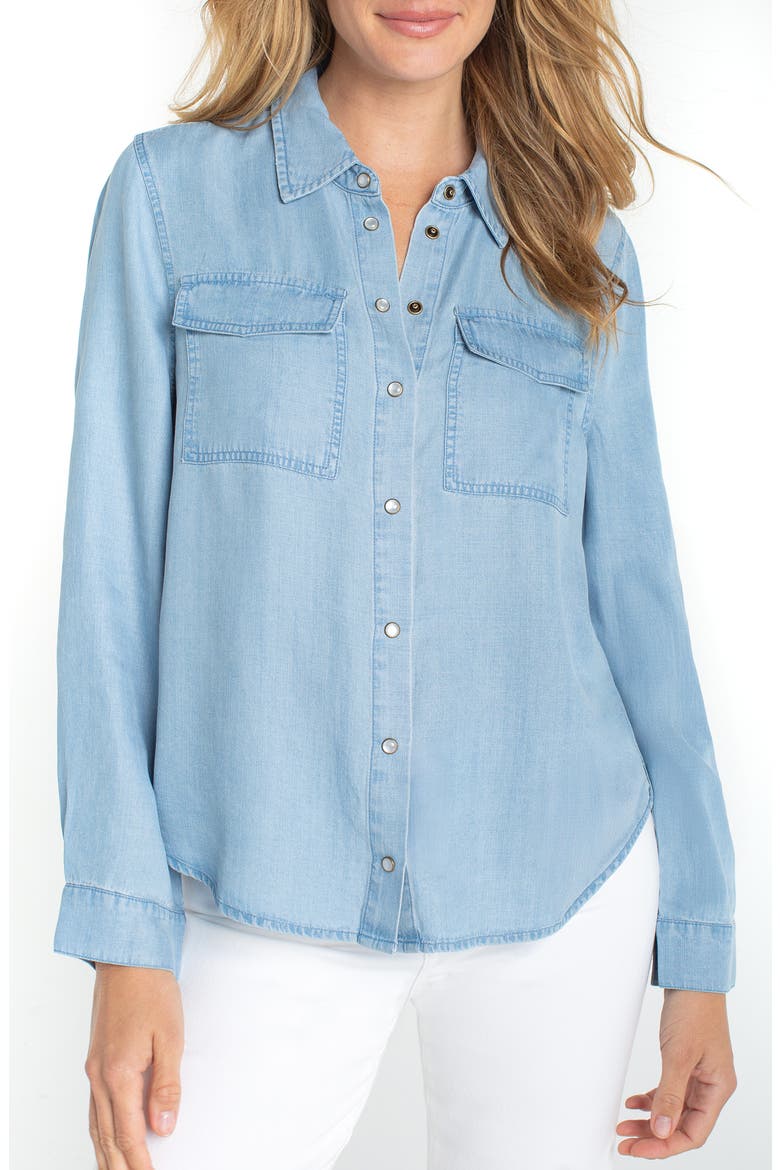 Pocket Denim Shirt, Main, color, MALIBU LIGHT