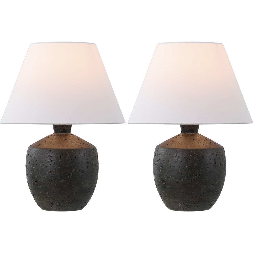 JONATHAN Y JONATHAN Y MYRON 18" MINIMALIST SCANDINAVIAN CONCRETE EFFECT RESIN/IRON LED TABLE LAMP