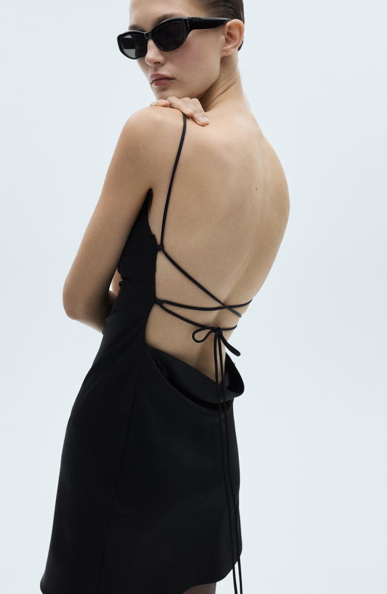 MANGO Cowl Neck Dress, Alternate, color,