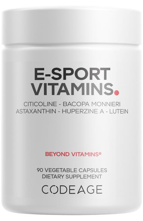 E-Sport Vitamins Citicoline Cognizin, Bacopa Monnieri, L-Theanine, Ginkgo, Lutein