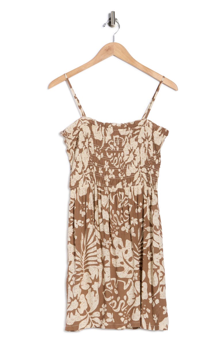 Billabong Seaside Breeze Minidress, Alternate, color, Light Brown