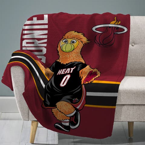 Miami Heat Burnie Mascot 60" x 80" Raschel Throw Blanket