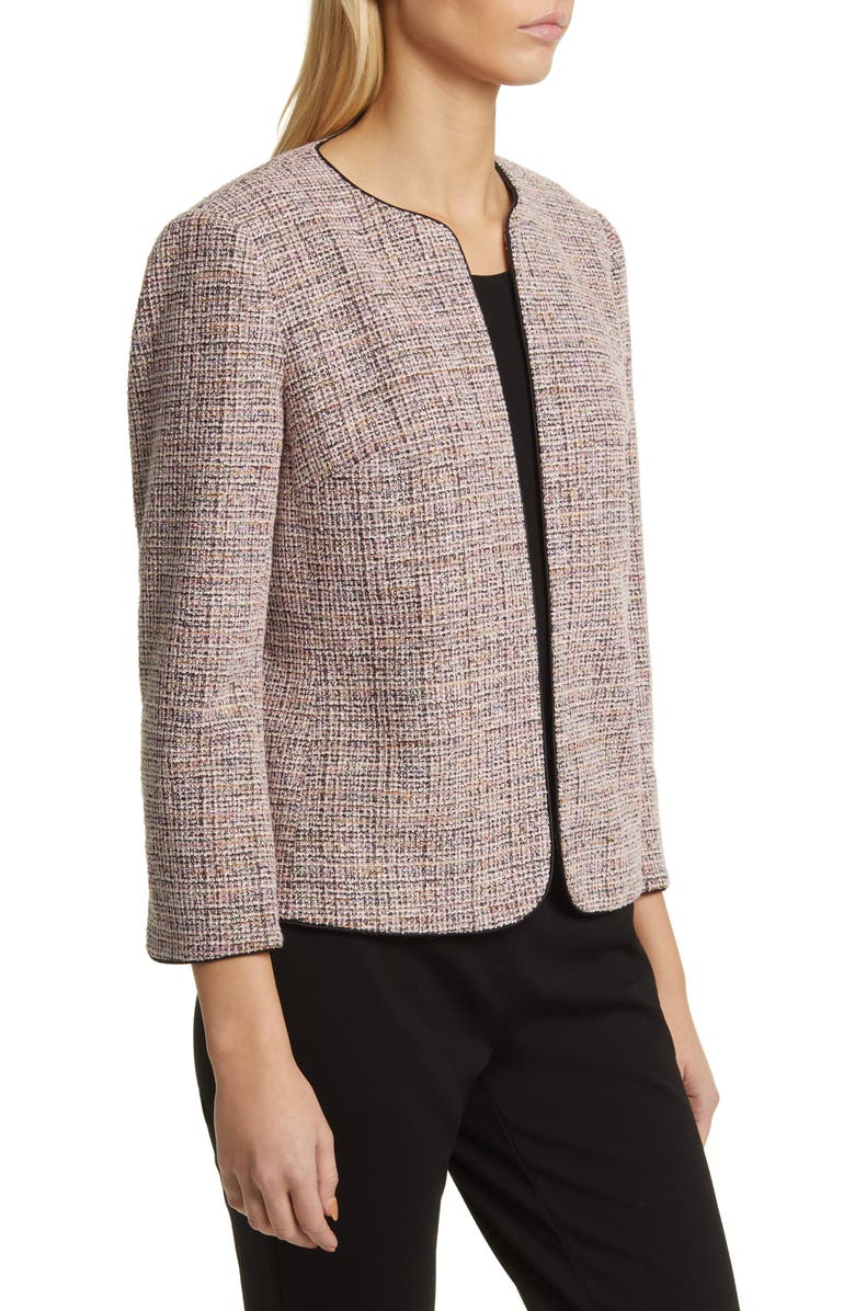 Anne Klein Jacquard Tweed Cardigan, Alternate, color, 