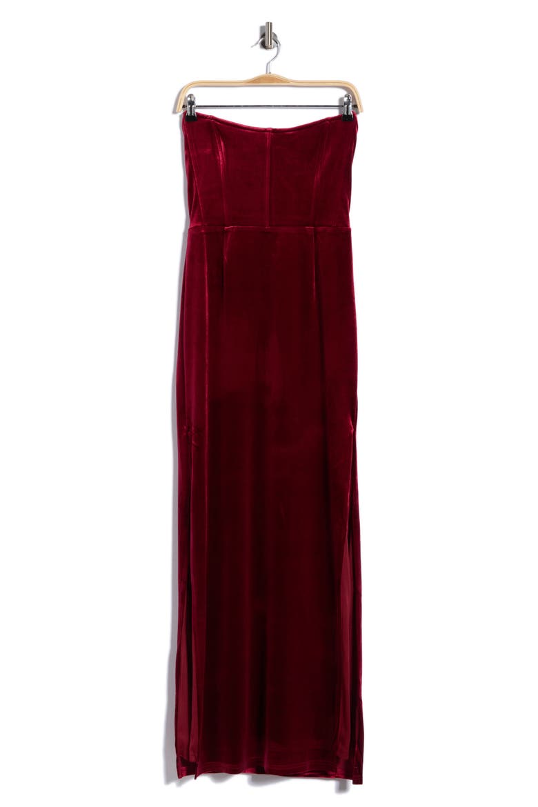 Wynter Corset Velvet Maxi Dress, Main, color, BRG BRG