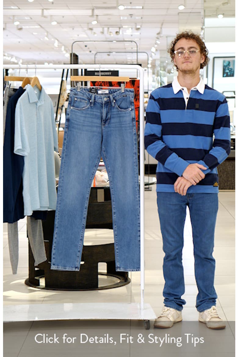 Zach Straight Leg Cotton & Linen Jeans video