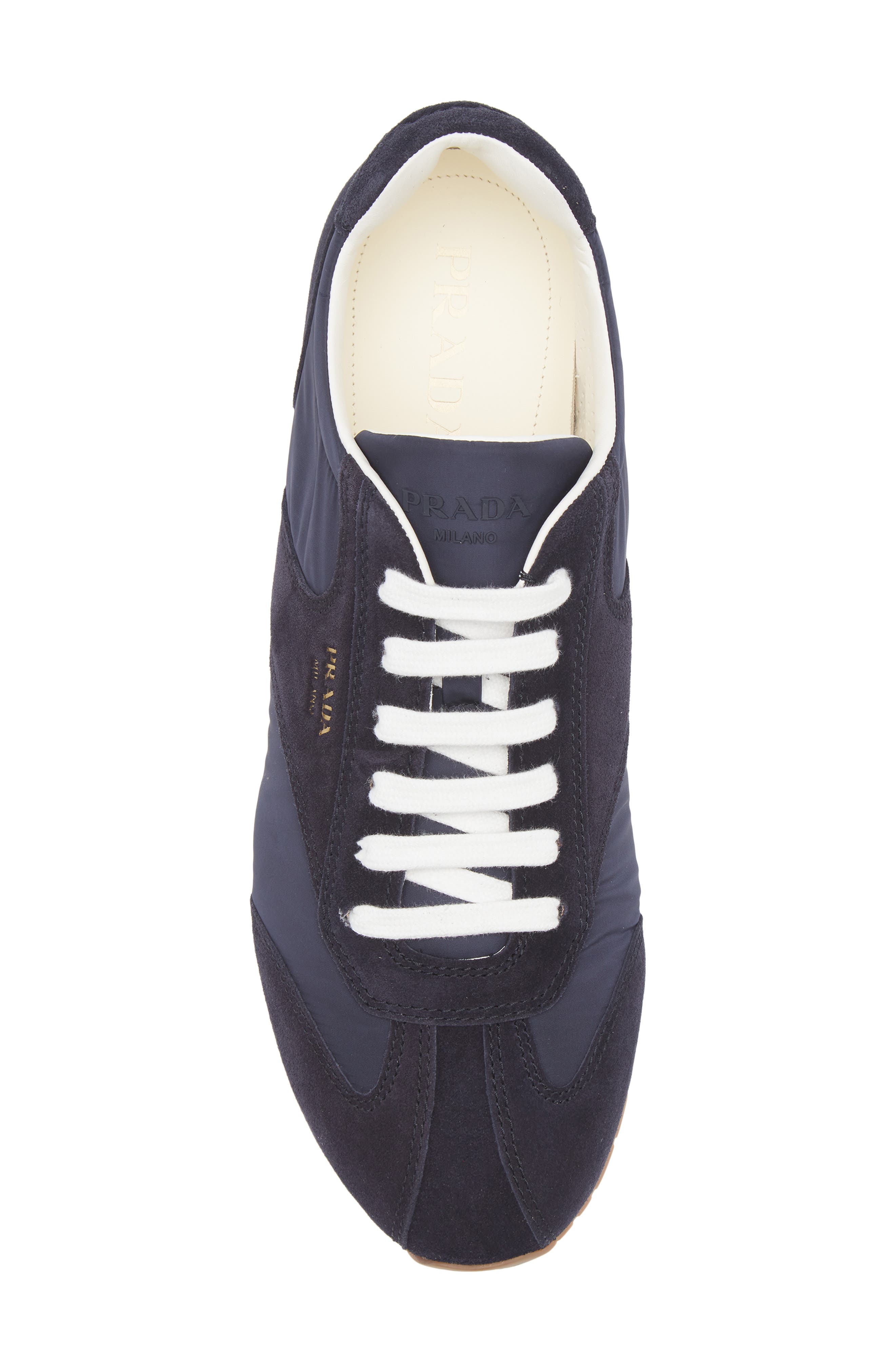 Prada Low Profile Sneaker, Alternate, color, Blue