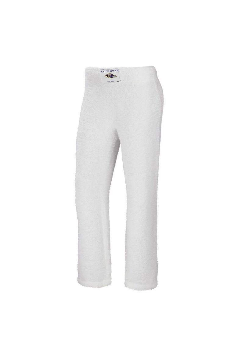 Women's WEAR by Erin Andrews Cream Baltimore Ravens Plus Size Cozy Scoop Neck Tank Top & Pants Set, Alternate, color, Cream