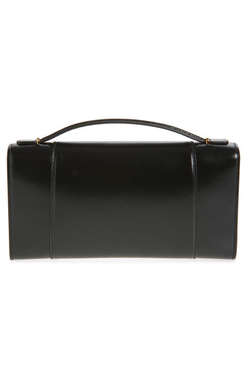 Balenciaga Hourglass Leather Top Handle Clutch
