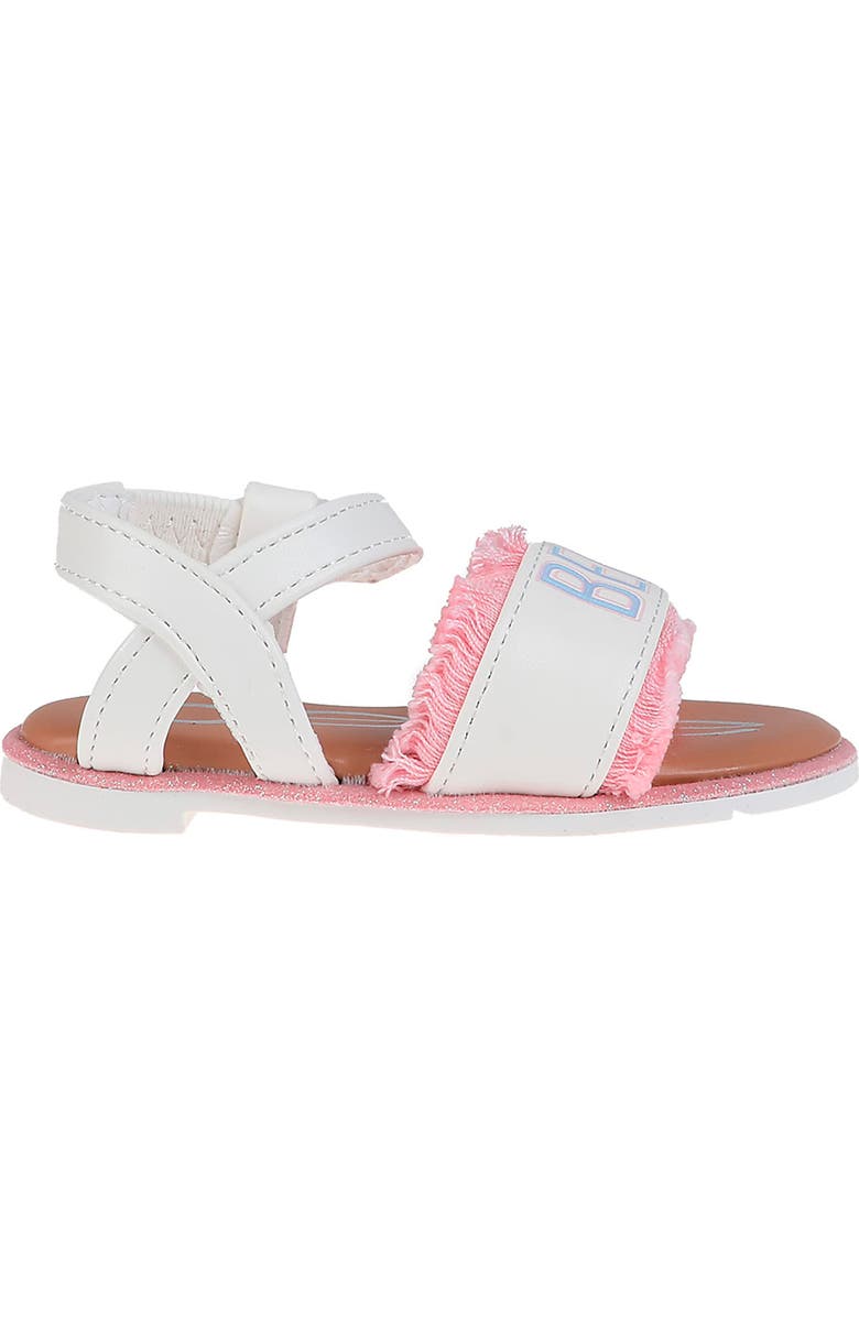 bebe Kids' Fringe Logo Sandal, Alternate, color,